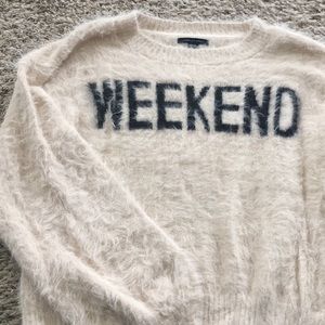 Fuzzy weekend sweater
